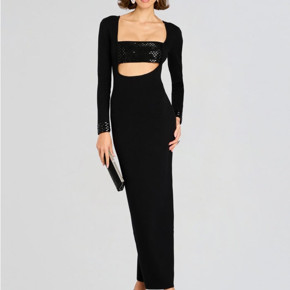 RETROFETE RAELLE EMBELLISHED KNIT DRESS